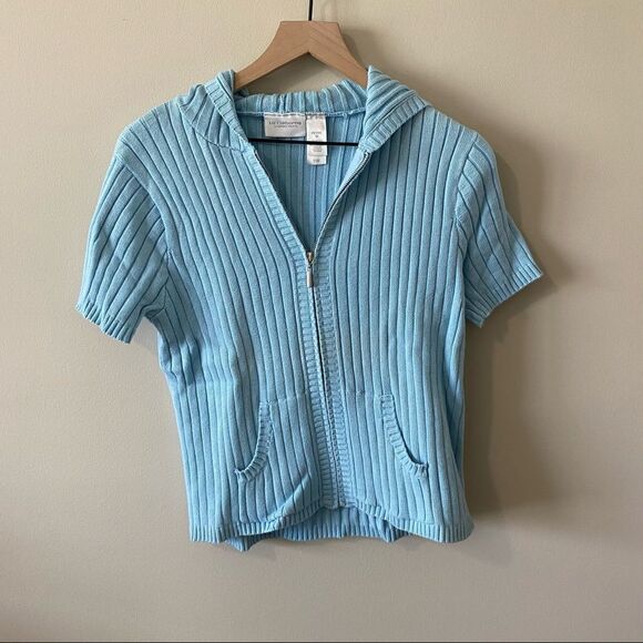 Liz Claiborne Sport short sleeve jacket Y2K Medium Petite - Picture 1 of 6